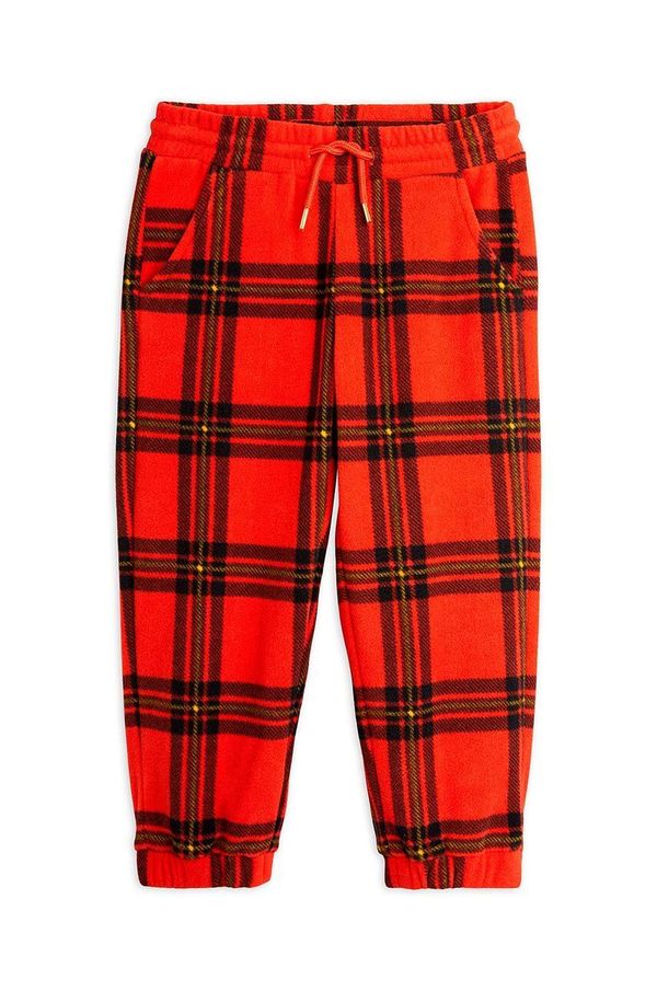 Mini Rodini Dječji donji dio trenirke Mini Rodini boja: crvena, s uzorkom, 2471013842