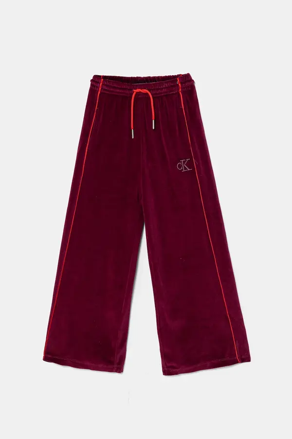 Calvin Klein Jeans Dječji donji dio trenirke od velura Calvin Klein Jeans