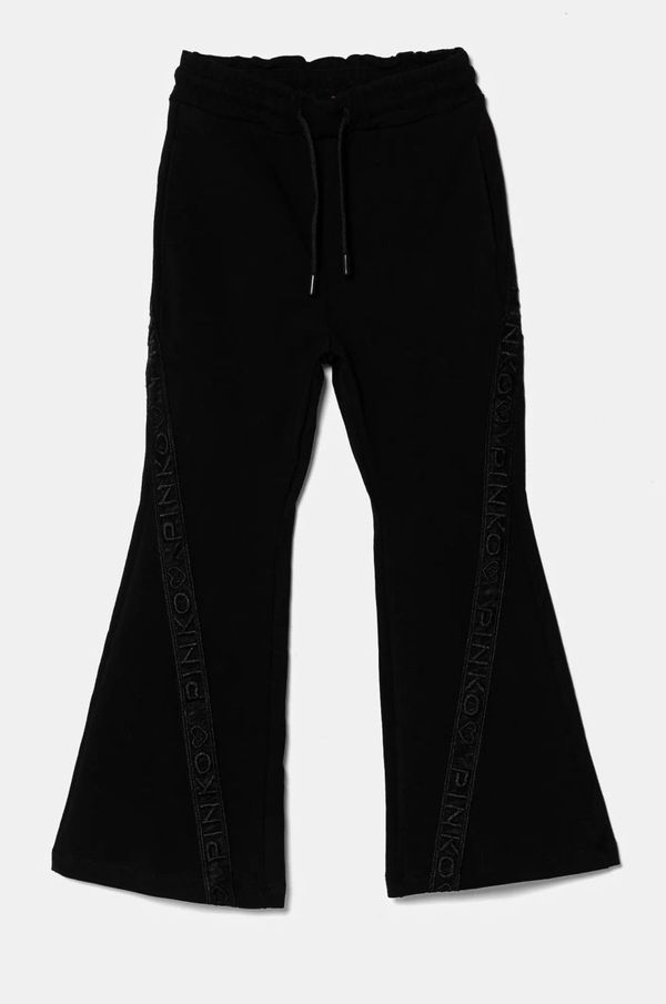 Pinko Up Dječji donji dio trenirke Pinko Up boja: crna, s aplikacijom, F4PIJGFP081