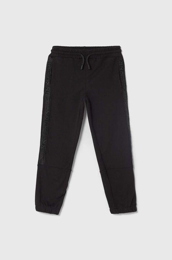 Pinko Up Dječji donji dio trenirke Pinko Up boja: crna, s aplikacijom