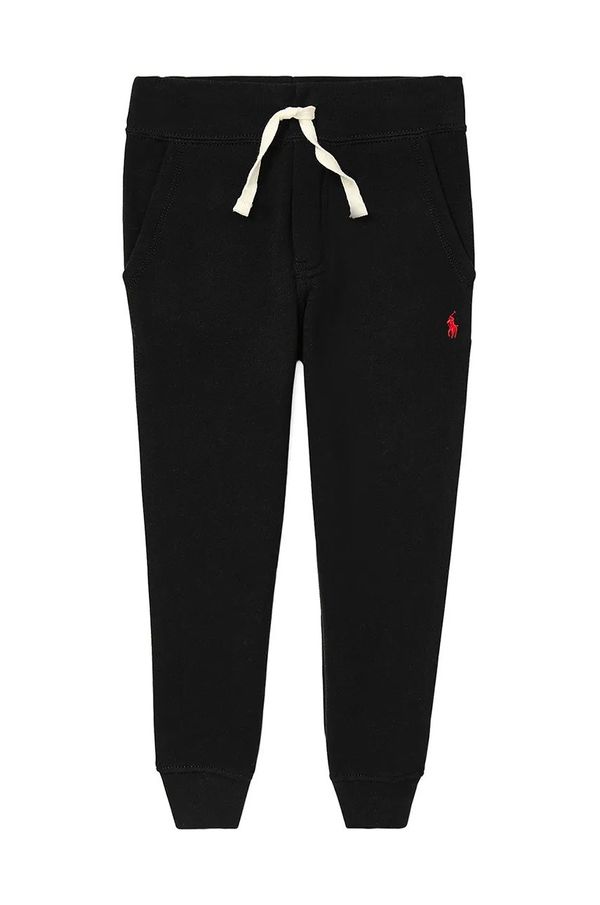 Polo Ralph Lauren Dječji donji dio trenirke Polo Ralph Lauren boja: crna, bez uzorka, 322720897002
