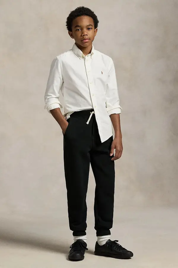 Polo Ralph Lauren Dječji donji dio trenirke Polo Ralph Lauren boja: crna, bez uzorka