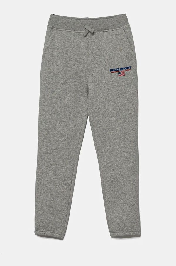 Polo Ralph Lauren Dječji donji dio trenirke Polo Ralph Lauren boja: siva, melanž, 323962124001