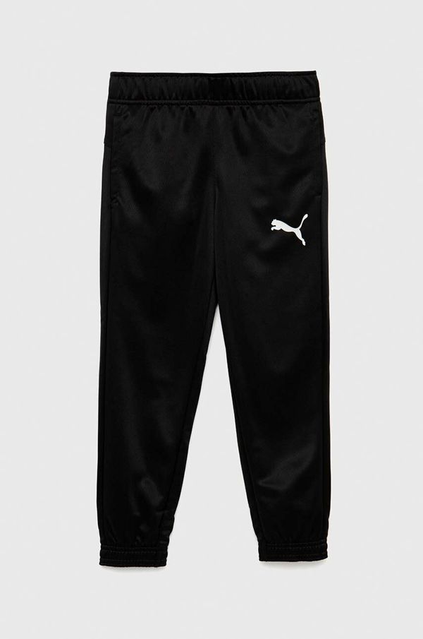 Puma Dječji donji dio trenirke Puma ACTIVE Tricot Pants cl B boja: crna, s tiskom