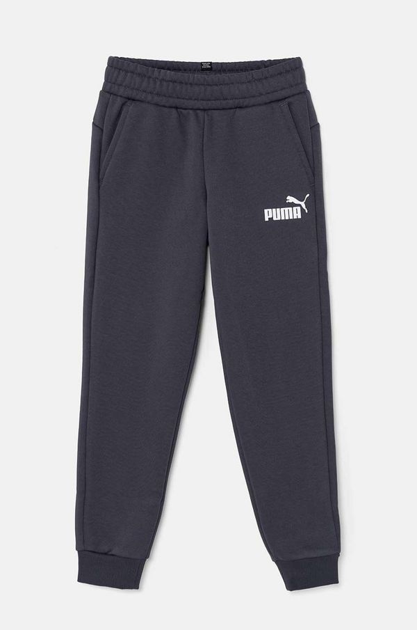 Puma Dječji donji dio trenirke Puma ESS Logo Pants FL cl B boja: siva, s tiskom