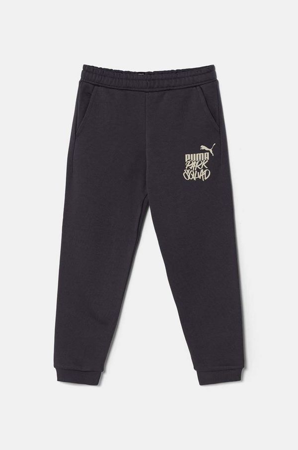 Puma Dječji donji dio trenirke Puma ESS+ MID 90s Sweatpants boja: siva, s tiskom, 681878