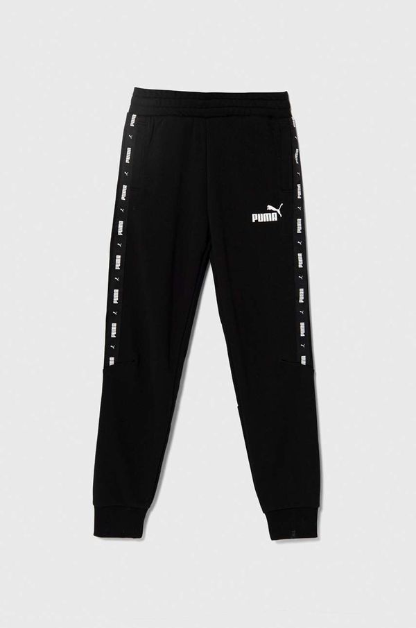 Puma Dječji donji dio trenirke Puma ESS Tape Sweatpants TR cl boja: crna, s tiskom