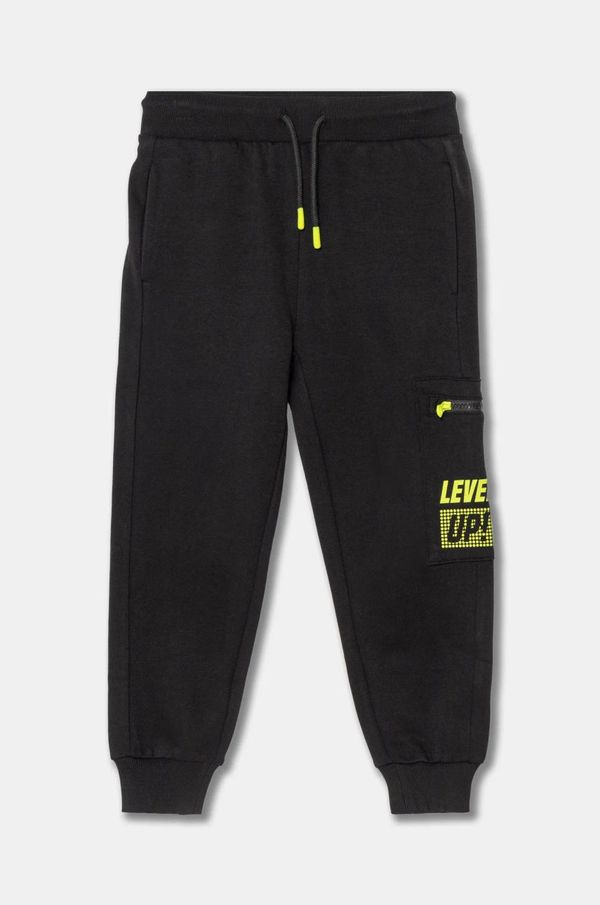 United Colors of Benetton Dječji donji dio trenirke United Colors of Benetton boja: crna, s aplikacijom, 3WFMCF05R