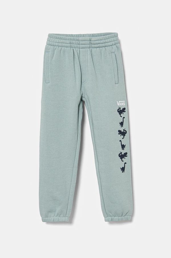 Vans Dječji donji dio trenirke Vans KD Dino Pant boja: tirkizna, s tiskom, VN000JS2M8I1