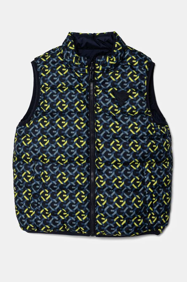 Guess Dječji dvostrani prsluk Guess boja: tamno plava, N5RL09 WCFM0