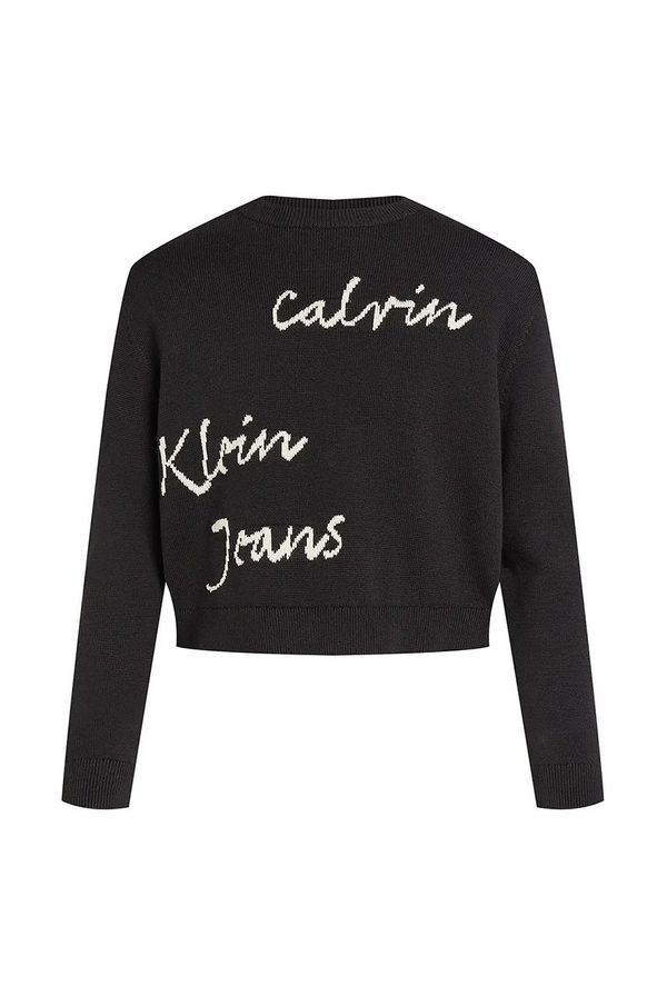 Calvin Klein Jeans Dječji džemper Calvin Klein Jeans boja: crna, IG0IG02789