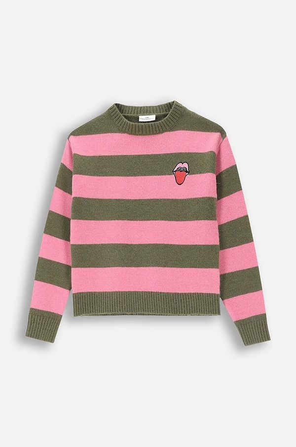 Coccodrillo Dječji džemper Coccodrillo boja: ružičasta, lagani, MYSTIC NATURE GIRL JUNIOR