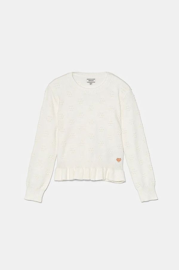 Guess Dječji džemper Guess boja: bijela, lagani, K4BR05 Z3IJ0