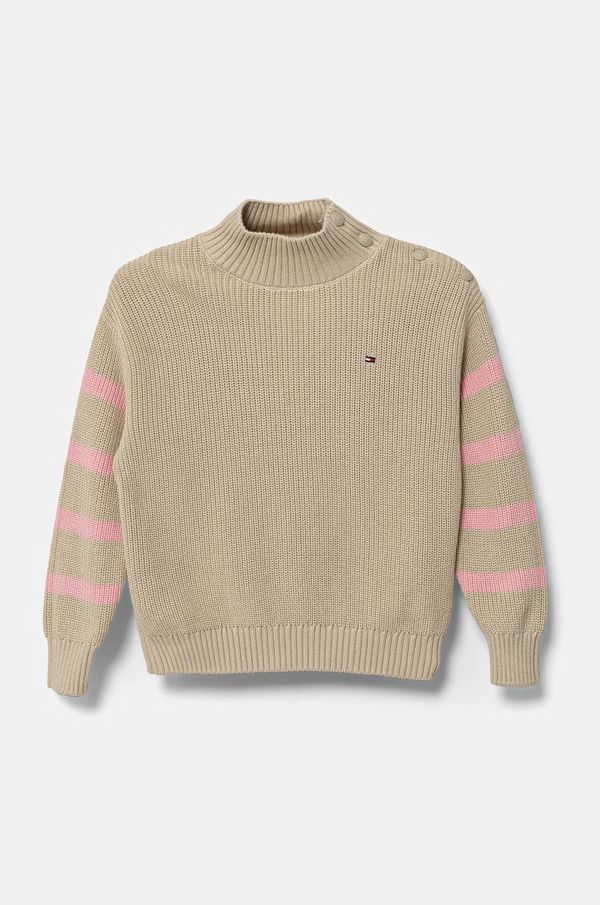 Tommy Hilfiger Dječji džemper Tommy Hilfiger boja: bež, KG0KG08279