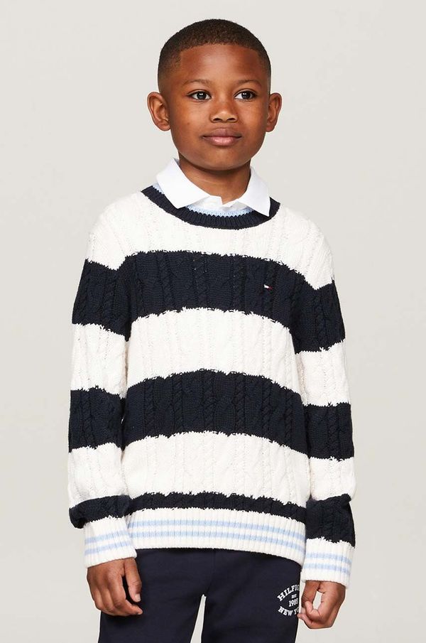 Tommy Hilfiger Dječji džemper Tommy Hilfiger boja: tamno plava, KB0KB09075