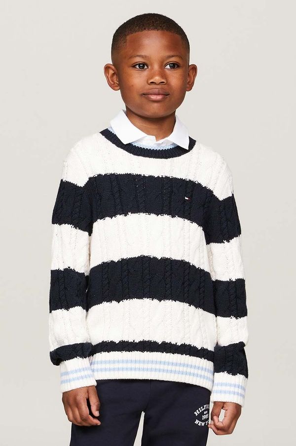 Tommy Hilfiger Dječji džemper Tommy Hilfiger boja: tamno plava, KB0KB09075