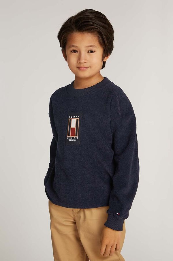 Tommy Hilfiger Dječji džemper Tommy Hilfiger boja: tamno plava, KB0KB09186
