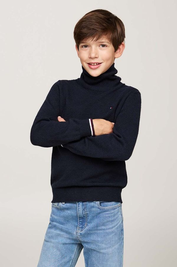 Tommy Hilfiger Dječji džemper Tommy Hilfiger boja: tamno plava, KB0KB09248