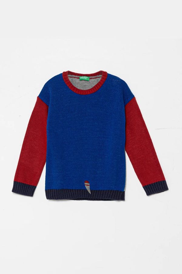 United Colors of Benetton Dječji džemper United Colors of Benetton boja: tamno plava, 1170H102U
