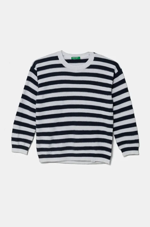 United Colors of Benetton Dječji džemper United Colors of Benetton boja: tamno plava, lagani, 1036H102L