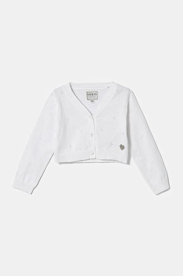Guess Dječji kardigan Guess boja: bijela, lagani, A5RR00 Z2NN0