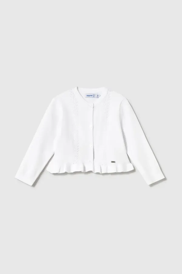 Mayoral Dječji kardigan Mayoral boja: bijela, lagani, 1398