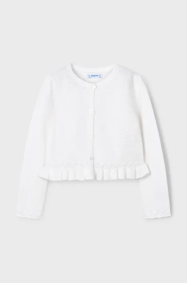 Mayoral Dječji kardigan Mayoral boja: bijela, lagani, 3374