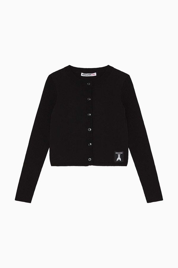 Patrizia Pepe Dječji kardigan Patrizia Pepe K9G3 boja: crna, lagani, 7K0051