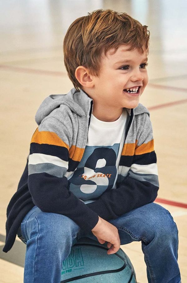 Mayoral Dječji kardigan s dodatkom vune Mayoral boja: narančasta, 4349