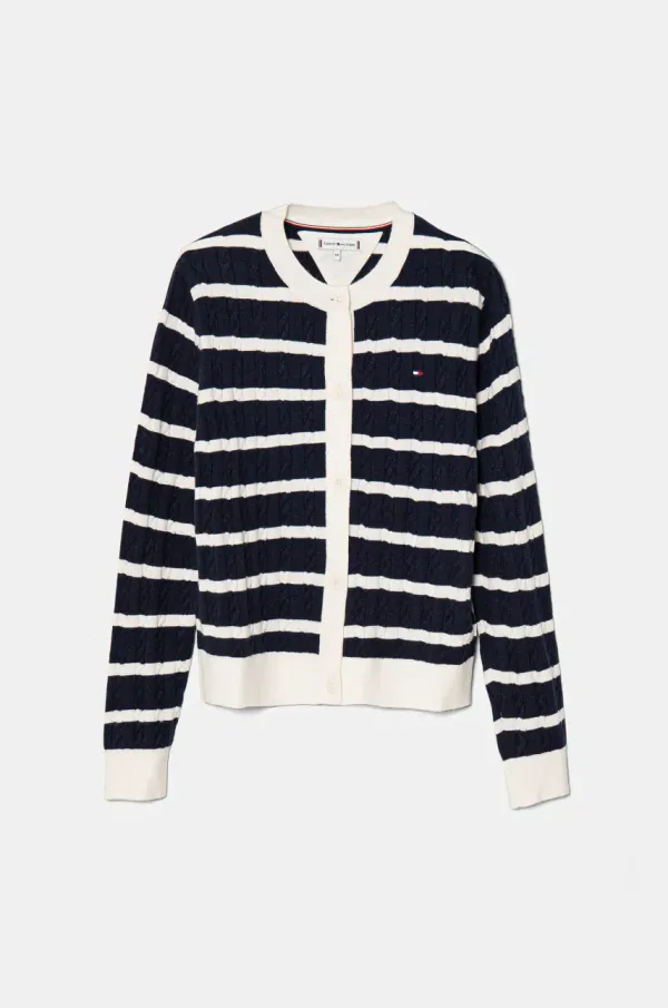 Tommy Hilfiger Dječji kardigan Tommy Hilfiger boja: tamno plava, KG0KG08467