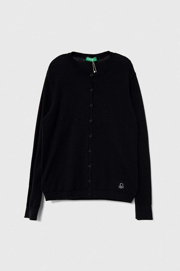 United Colors of Benetton Dječji kardigan United Colors of Benetton boja: crna, lagani
