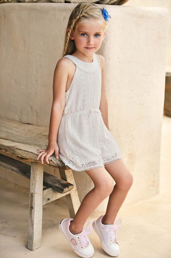 Mayoral Dječji kombinezon Mayoral boja: narančasta, čipkasti