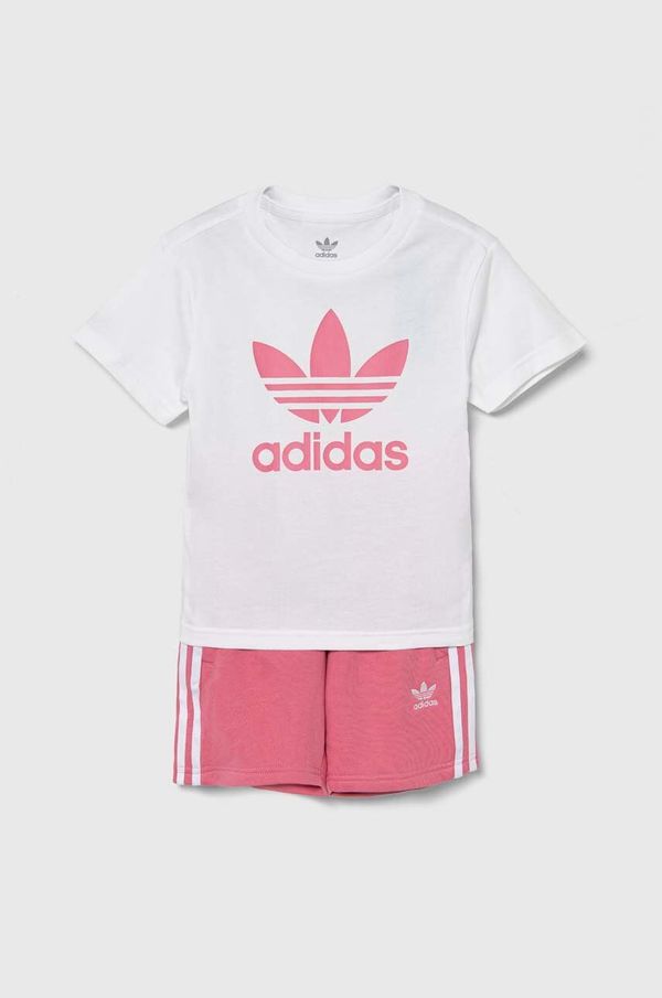 adidas Originals Dječji komplet adidas Originals SHORT TEE SET boja: ružičasta, JE1612