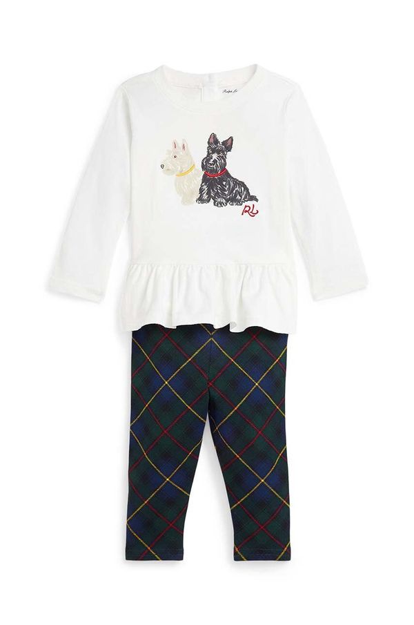 Polo Ralph Lauren Dječji komplet - bluza i hlače Polo Ralph Lauren boja: bijela, 310952377001