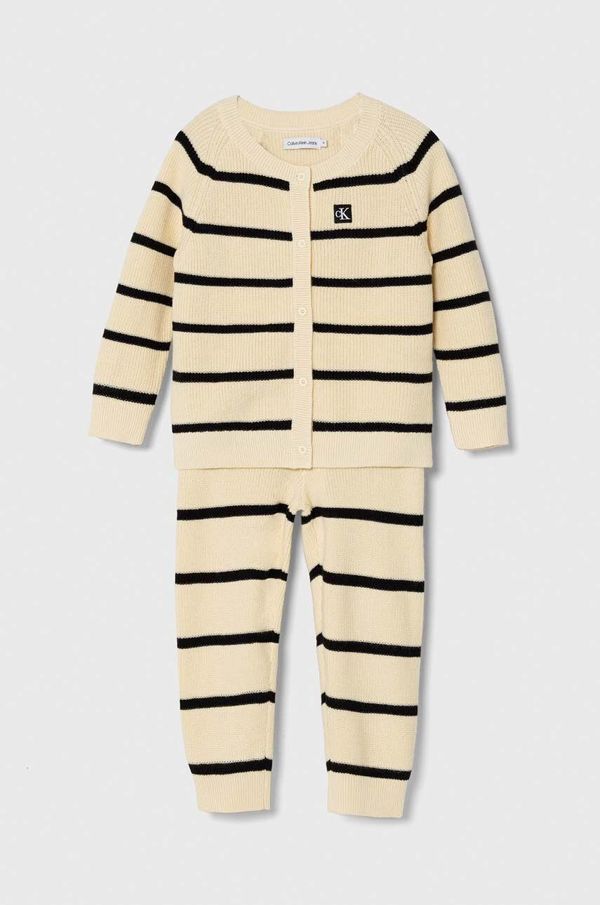 Calvin Klein Jeans Dječji komplet Calvin Klein Jeans boja: bež