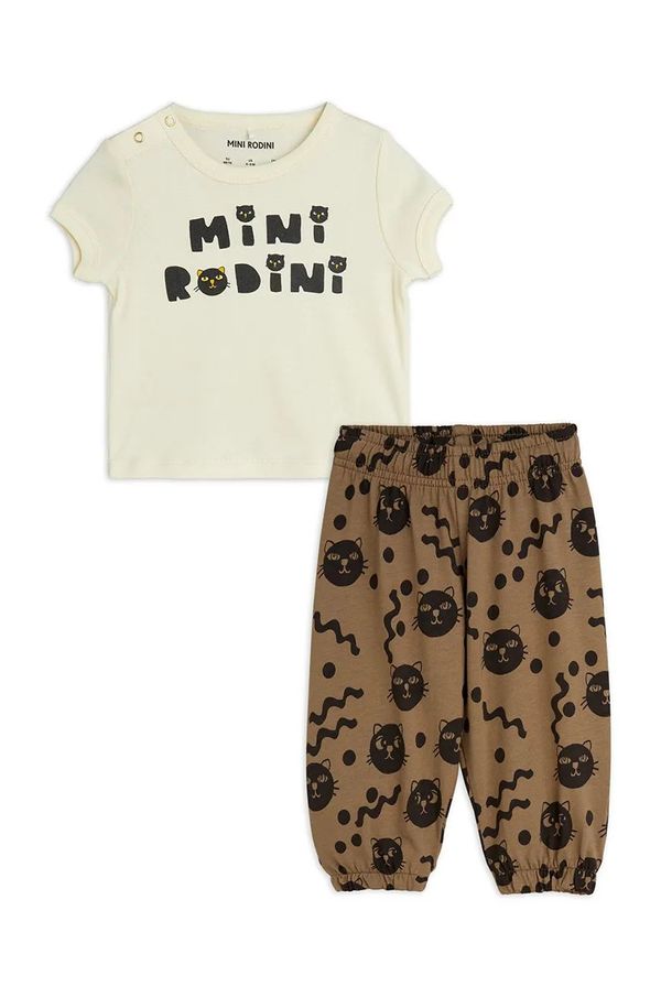 Mini Rodini Dječji komplet Mini Rodini Mini Rodini Cats boja: bež, 2514010811