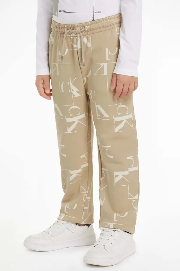 Calvin Klein Jeans Dječji pamučni donji dio trenirke Calvin Klein Jeans TERRY JOGGER