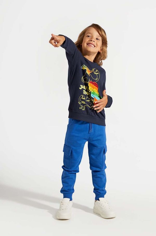 Coccodrillo Dječji pamučni donji dio trenirke Coccodrillo bez uzorka, DIGITAL BOY KIDS