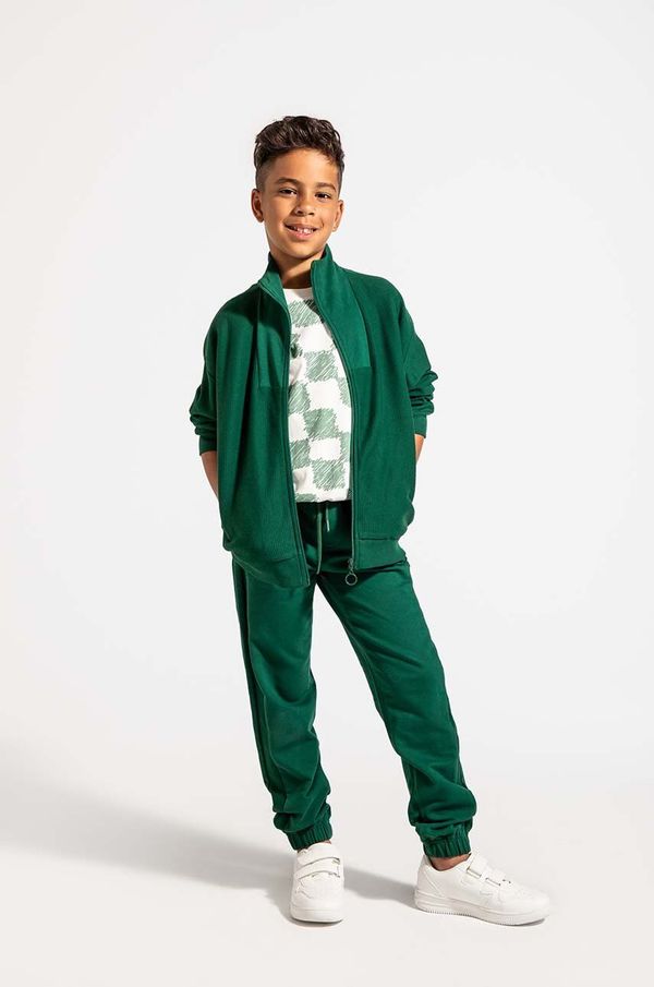 Coccodrillo Dječji pamučni donji dio trenirke Coccodrillo boja: zelena, bez uzorka, ACADEMY BOY JUNIOR