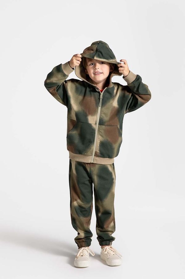 Coccodrillo Dječji pamučni donji dio trenirke Coccodrillo s uzorkom, GRUNGE SWAMP BOY KIDS