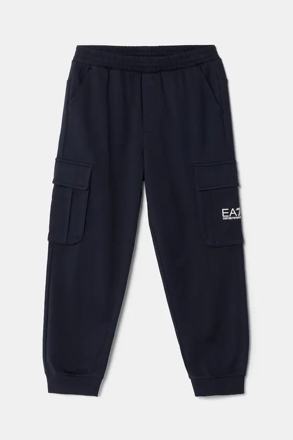 EA7 Emporio Armani Dječji pamučni donji dio trenirke EA7 Emporio Armani