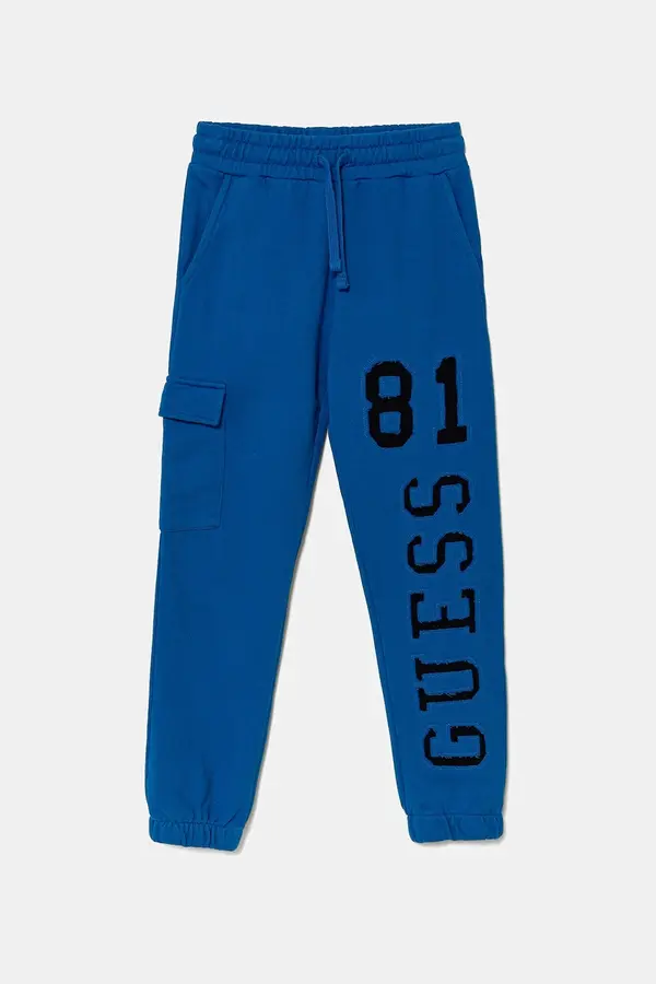 Guess Dječji pamučni donji dio trenirke Guess