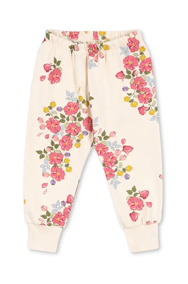 Konges Sløjd Dječji pamučni donji dio trenirke Konges Sløjd LOUPY LOU SWEAT PANTS GOTS boja: bež, KS102707