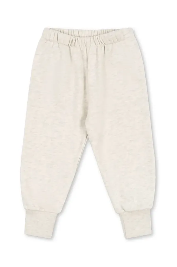 Konges Sløjd Dječji pamučni donji dio trenirke Konges Sløjd LOUPY LOU SWEAT PANTS GOTS boja: siva, KS102707
