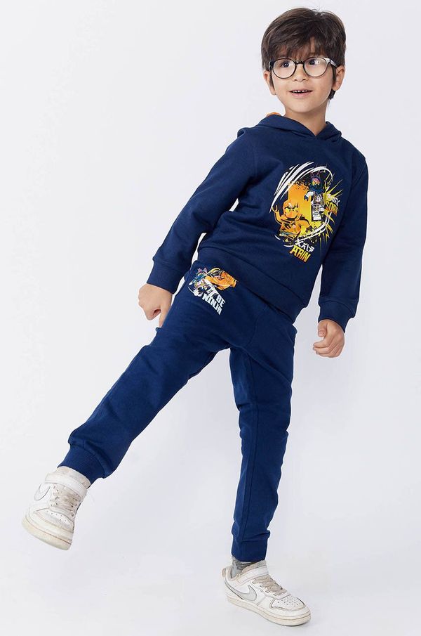 Lego Dječji pamučni donji dio trenirke Lego LWPHILO 600 boja: tamno plava, s tiskom, 12011304