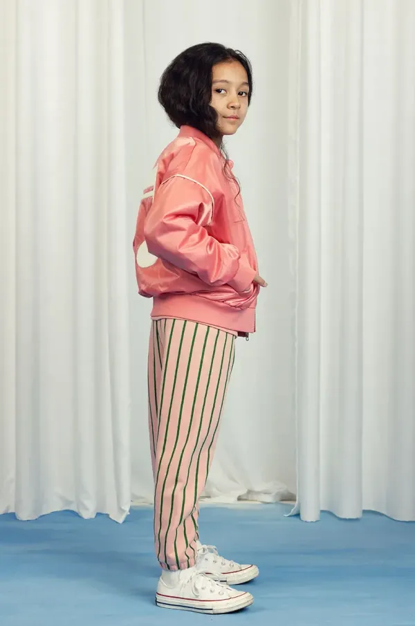 Mini Rodini Dječji pamučni donji dio trenirke Mini Rodini boja: narančasta, s uzorkom, 2523013428