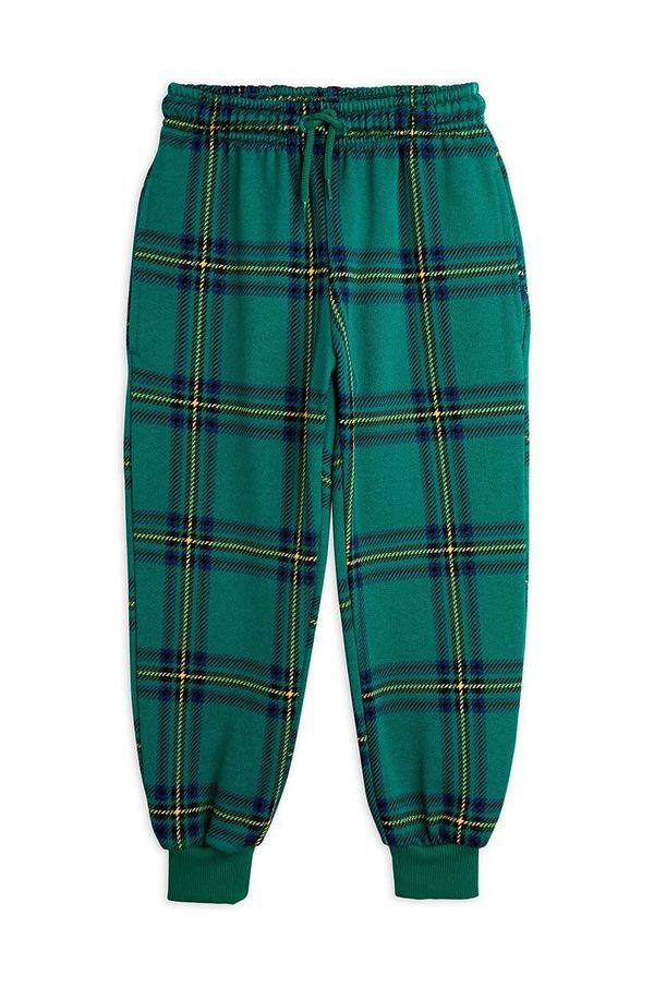 Mini Rodini Dječji pamučni donji dio trenirke Mini Rodini boja: zelena, s uzorkom, 2473013875