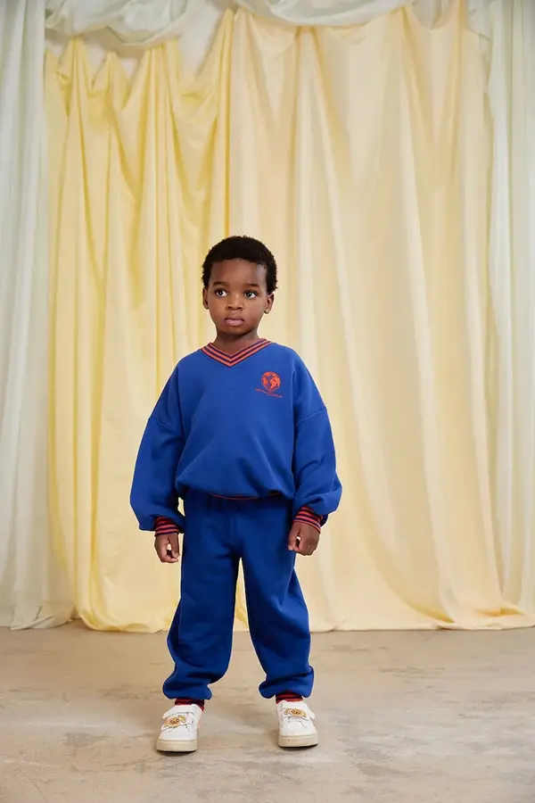 Mini Rodini Dječji pamučni donji dio trenirke Mini Rodini