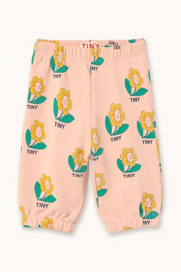 Tinycottons Dječji pamučni donji dio trenirke Tinycottons TINY FLOWER BABY SWEATPANT