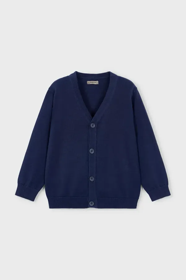 Mayoral Dječji pamučni kardigan Mayoral boja: tamno plava, lagani, 3372